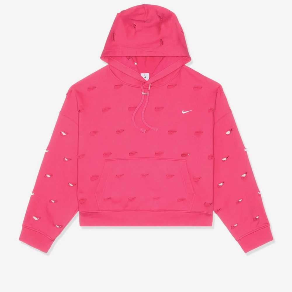 Nike x Jacquemus Cutout Swoosh Hoodie in Watermelon